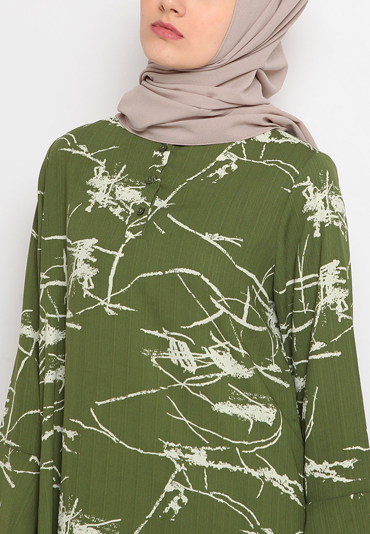 Printed Bell Sleeves Tunic