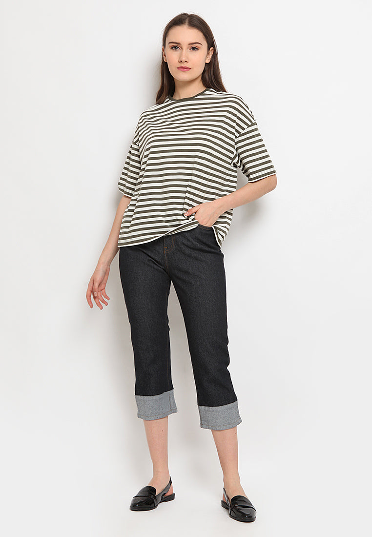 Stripe Crop T-shirt