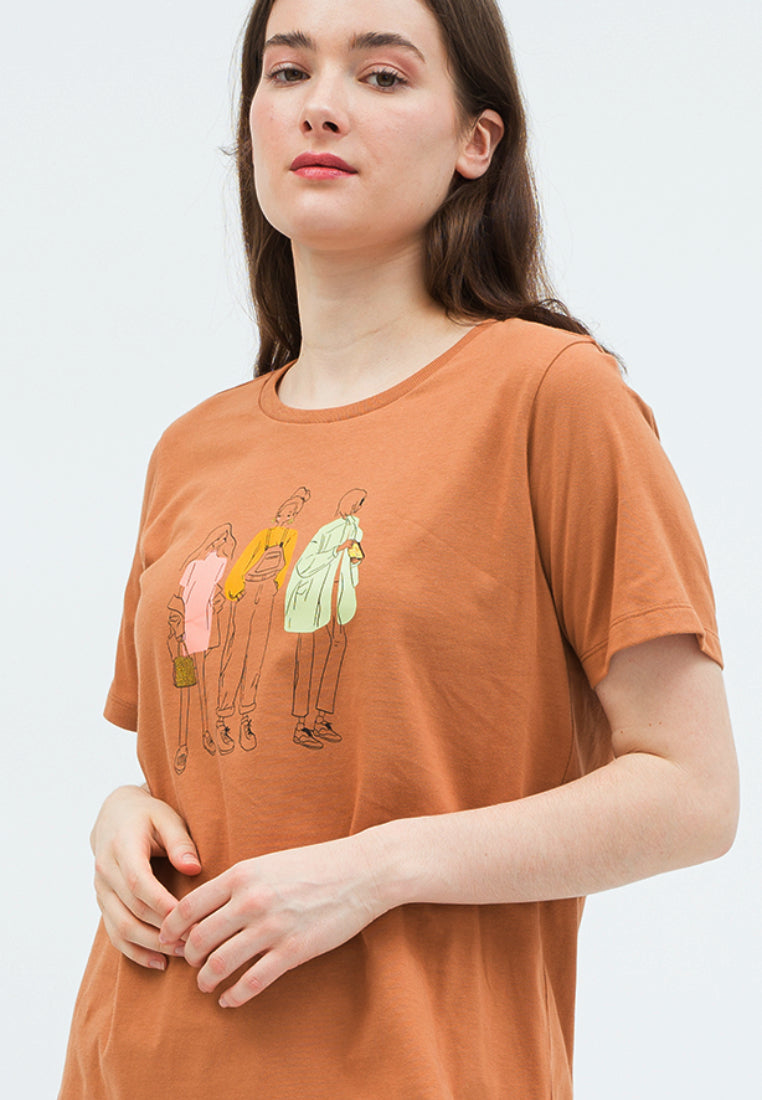 Round Neck Graphic T-shirt