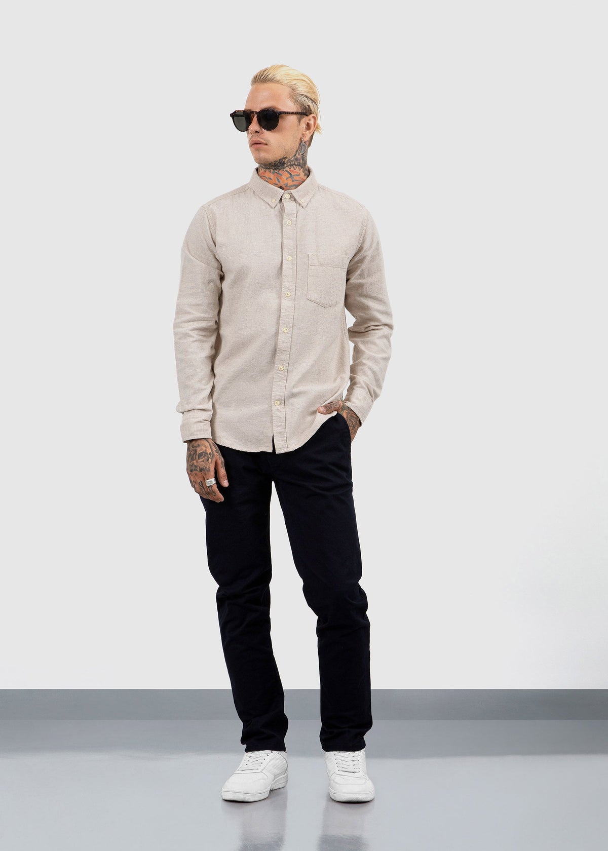 Shirt L/S Light Khaki Fw