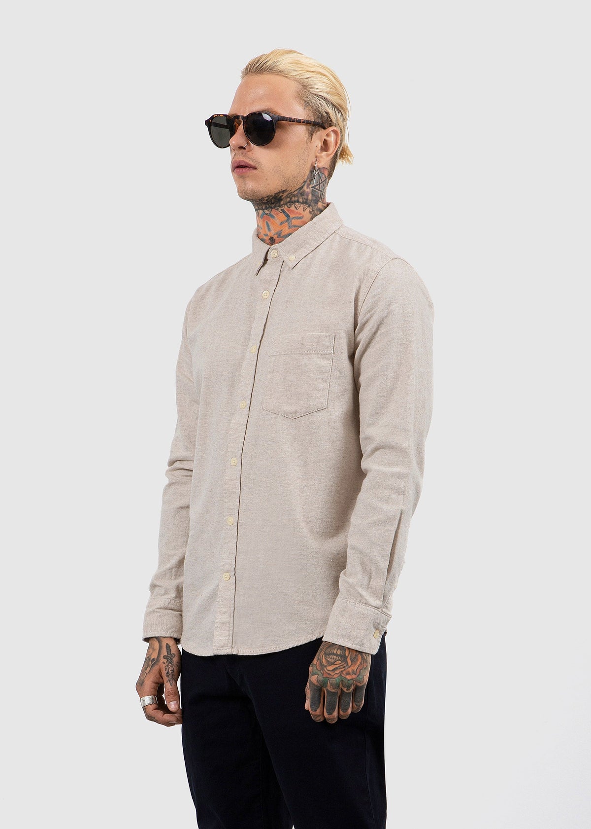 Shirt L/S Light Khaki Fw