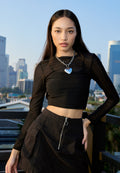 Long Sleeve Mesh Top