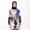 Saudade Printed Blouse White-Blue