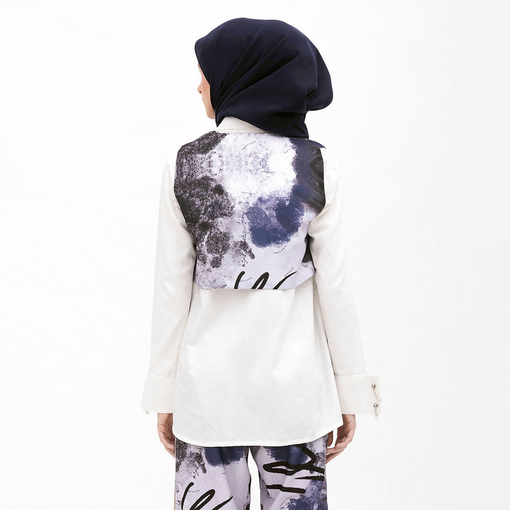 Saudade Statement Outer White-Blue