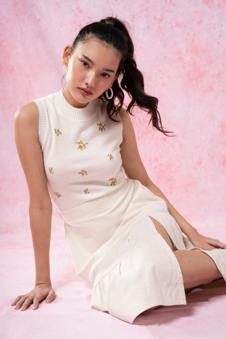 Floral Knit Vest