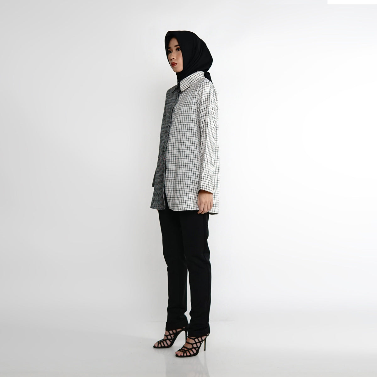 Pattern On Pattern Shirt Black-White