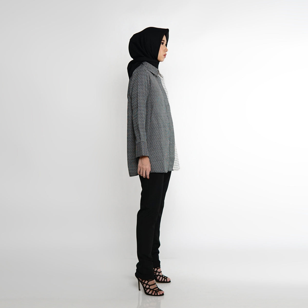 Pattern On Pattern Shirt Black-White