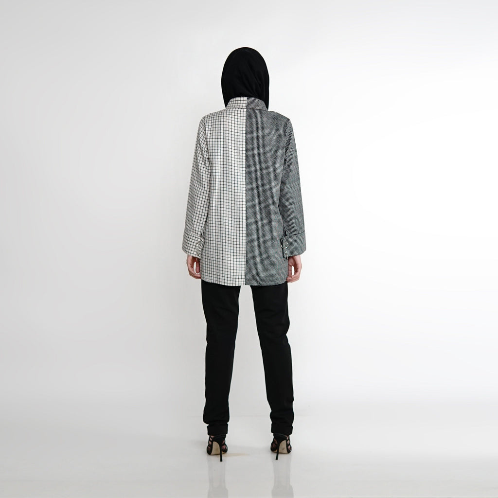 Pattern On Pattern Shirt Black-White