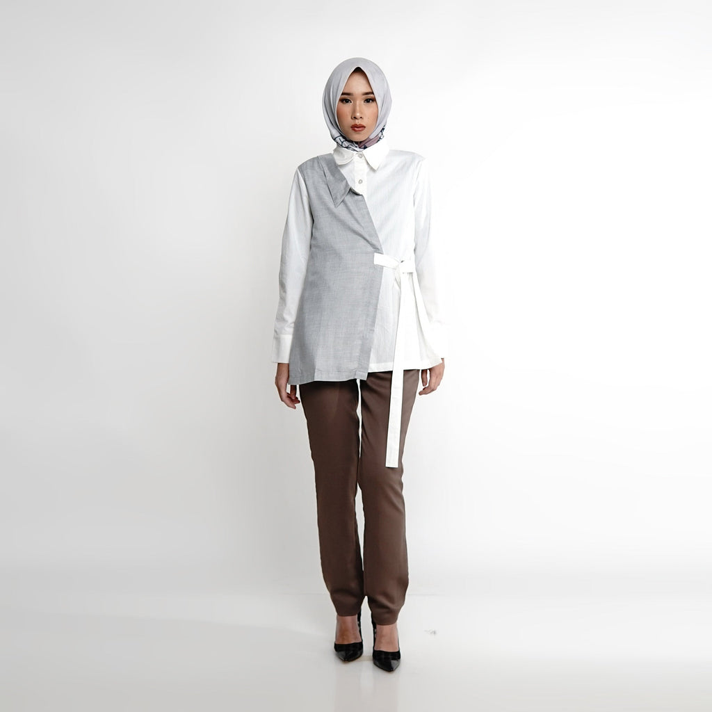 Layered Shirt Lt Grey