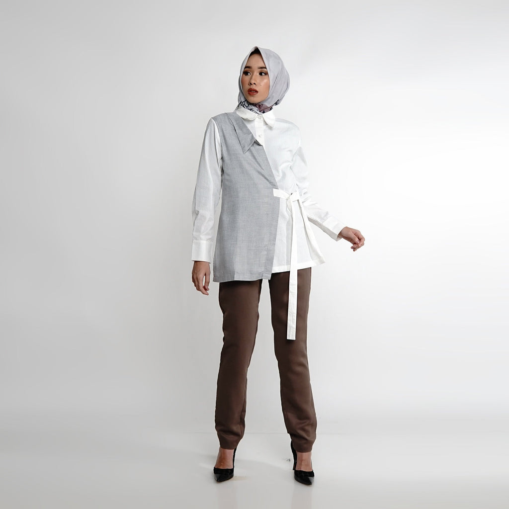 Layered Shirt Lt Grey