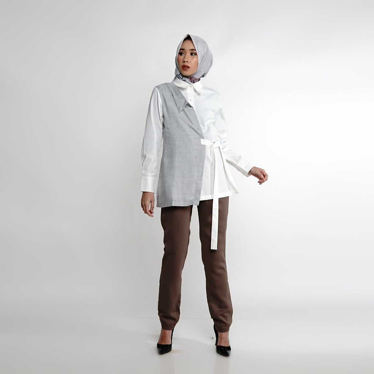 Layered Shirt Lt Grey