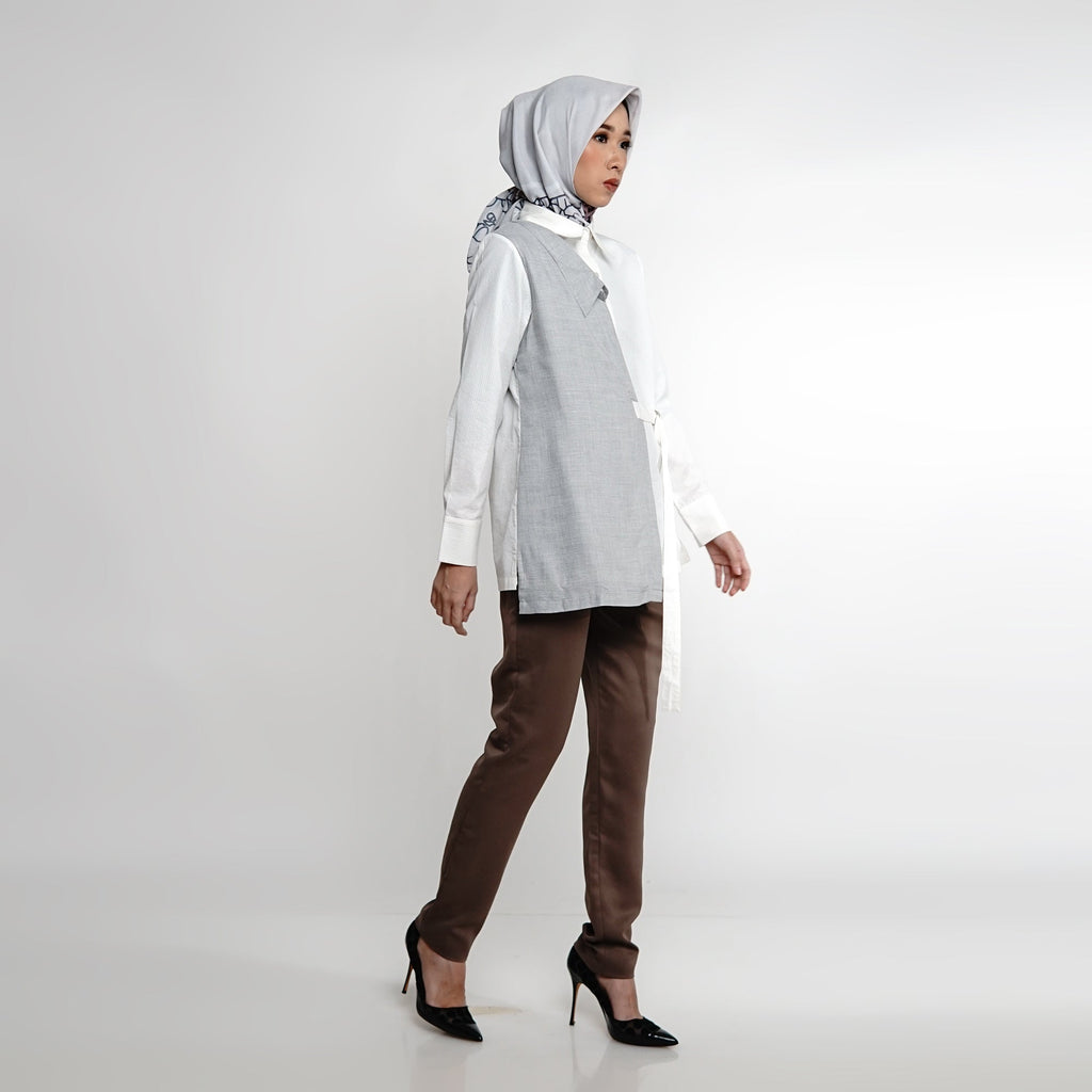 Layered Shirt Lt Grey