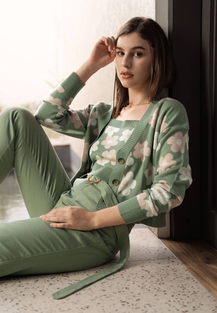 Long Sleeve Printed Cardigan