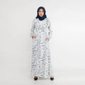 Dress With Blazer Neckline White-Navy