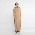 Dress With Blazer Neckline Khaki