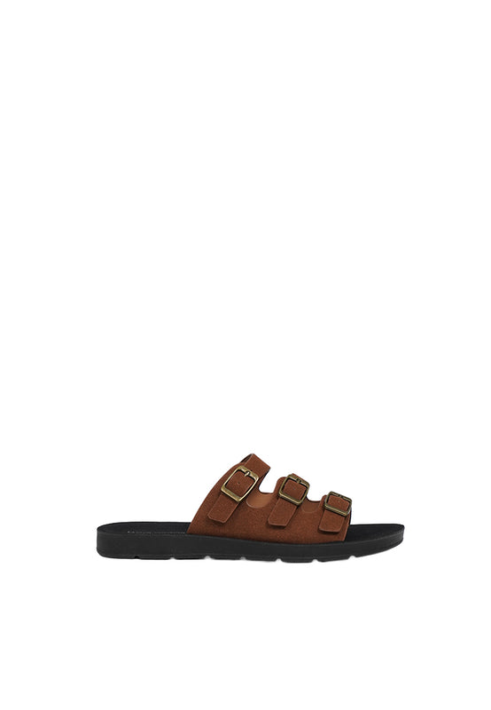 Brown Buckle Sandals