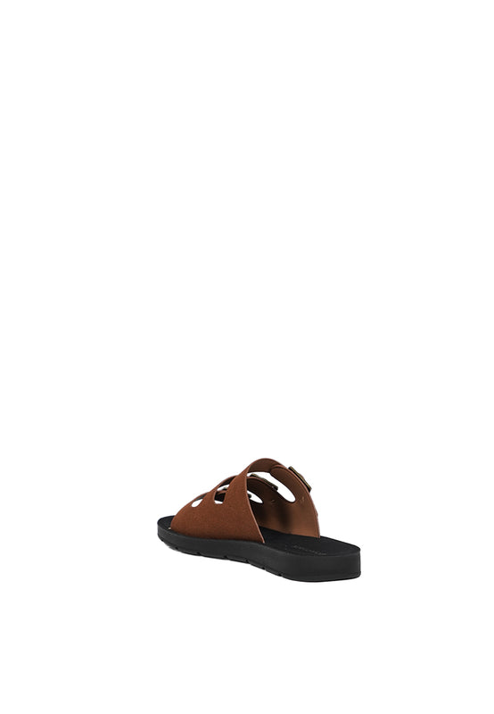 Brown Buckle Sandals