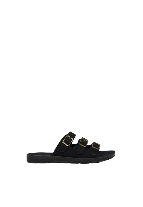 Black Buckle Sandals