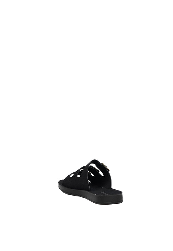 Black Buckle Sandals