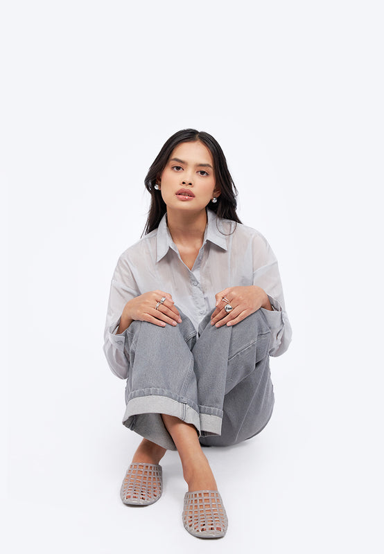 Slip On Sandals Jelly Grey