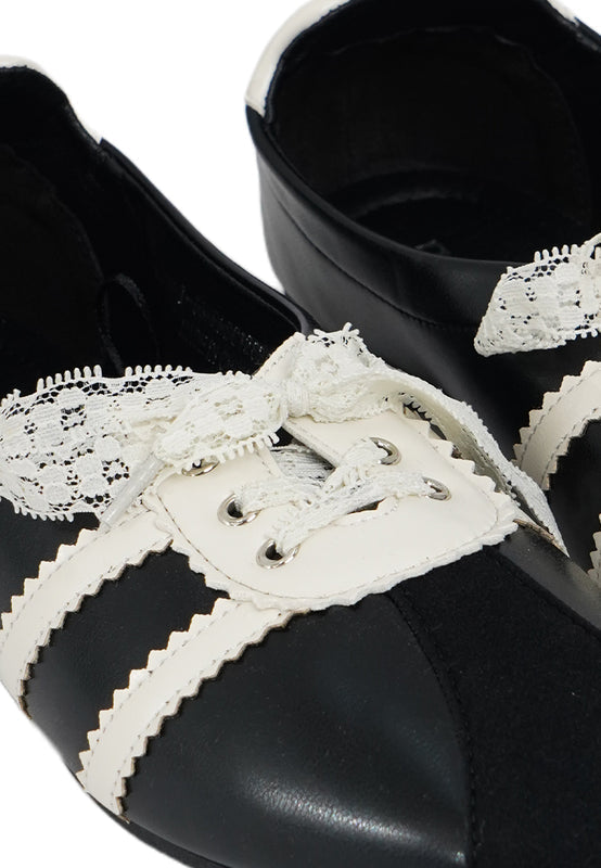 Black Lace Ballet Flats