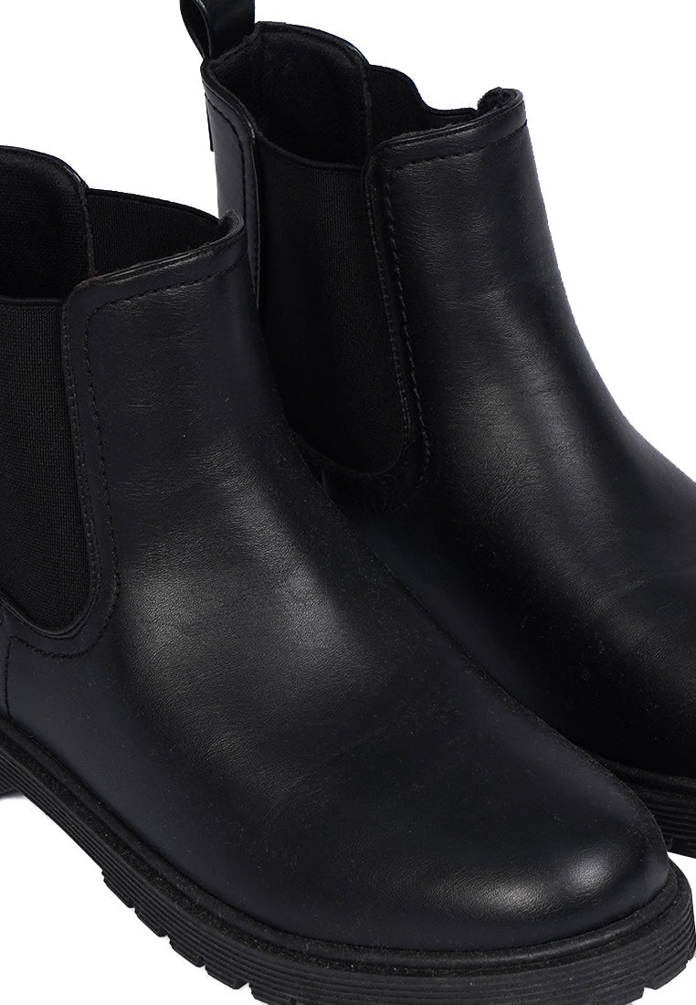 Ankle Length Boots with Elastic Opening