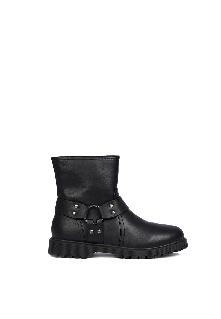 Ankle Length Boots with Buckle