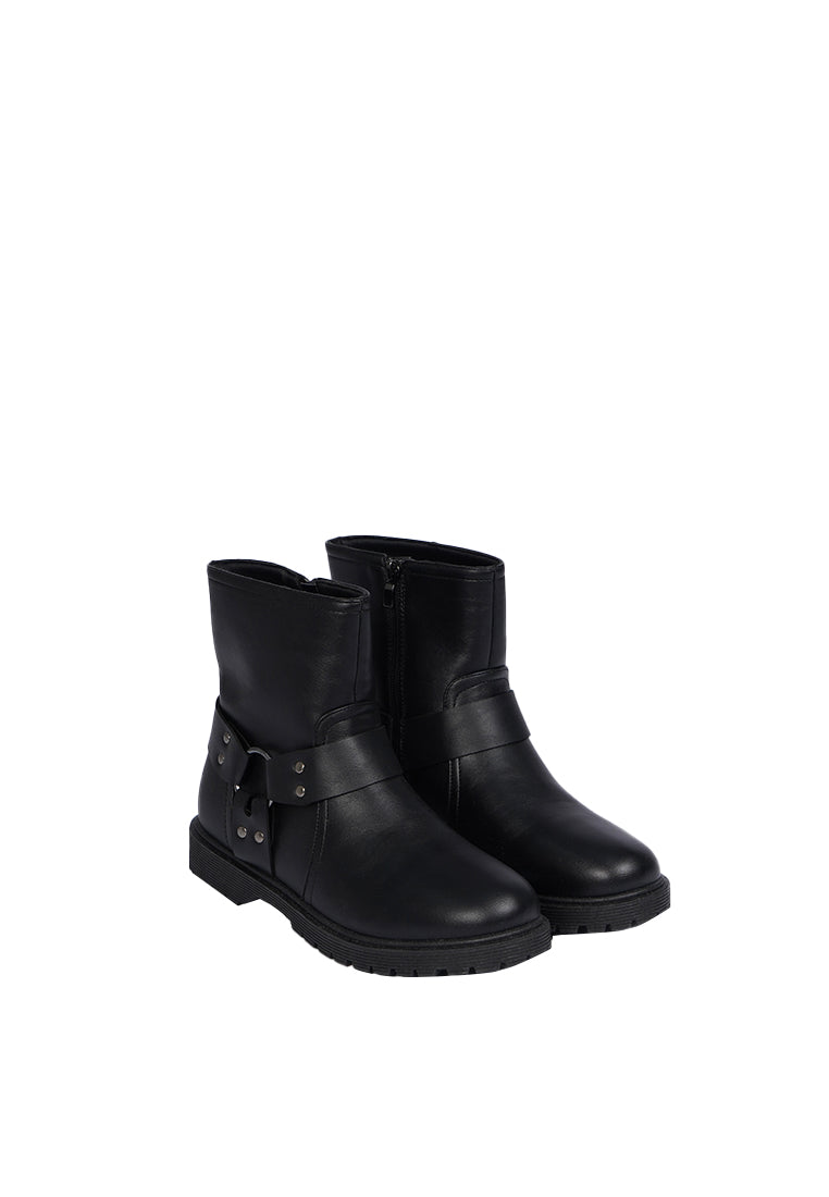 Ankle Length Boots with Buckle