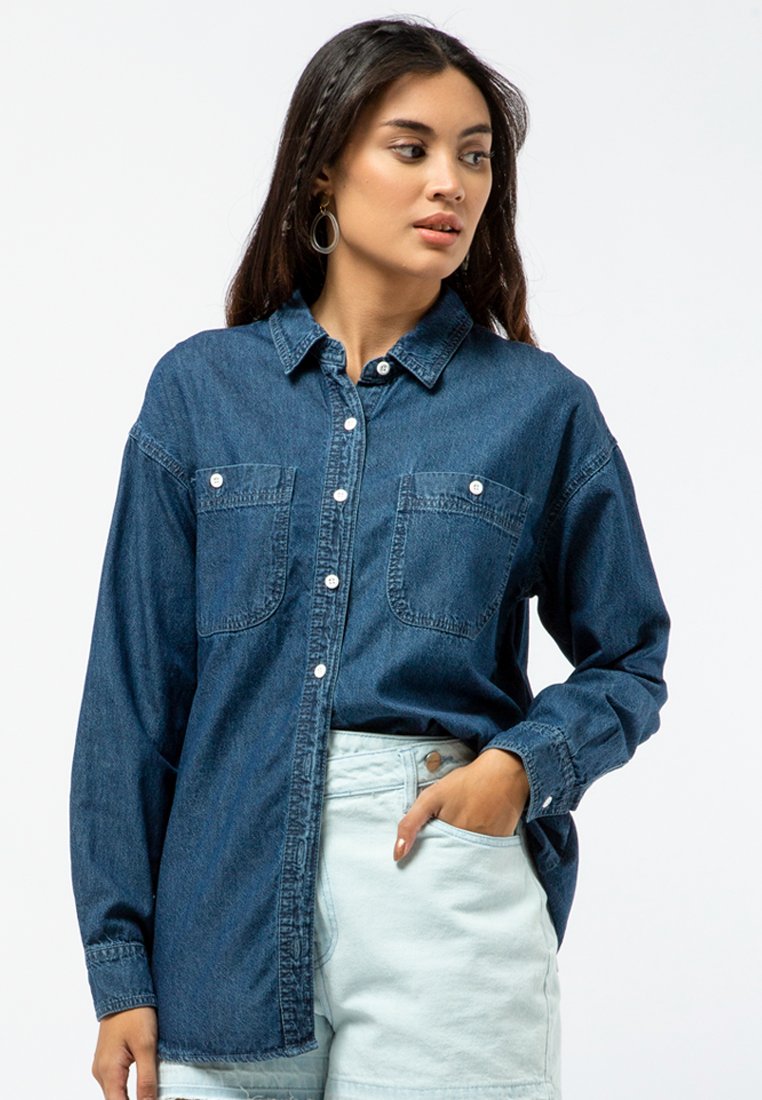 Long Sleeve Denim Shacket