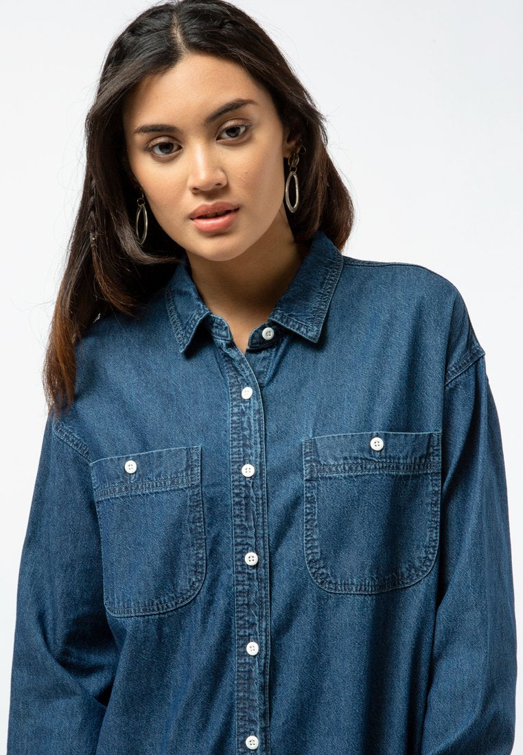 Long Sleeve Denim Shacket