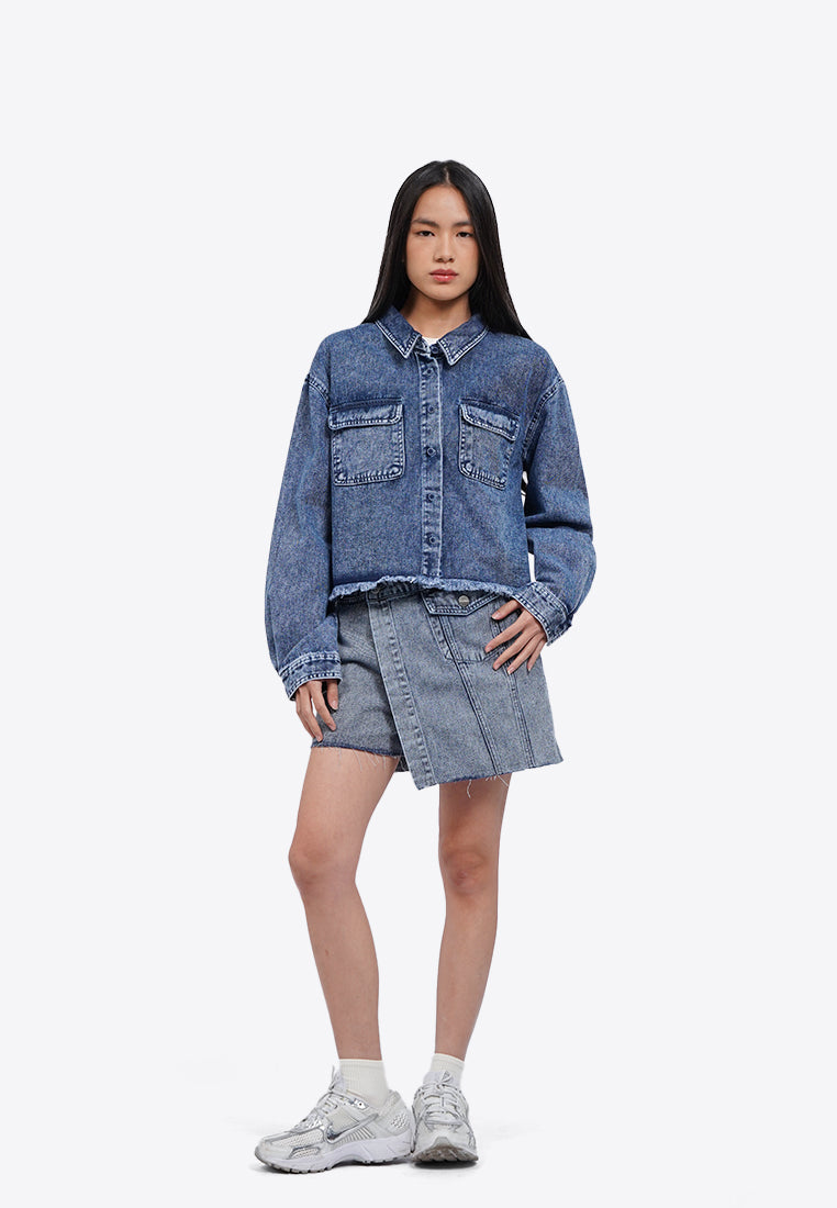 Utility Long Sleeve Denim Shirt