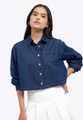 Long Sleeve Denim Shirt with Pocket