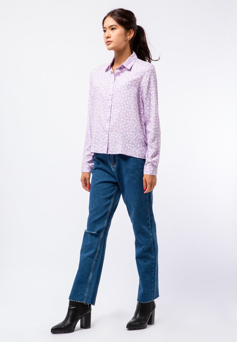 Printed Long Sleeve Blouse