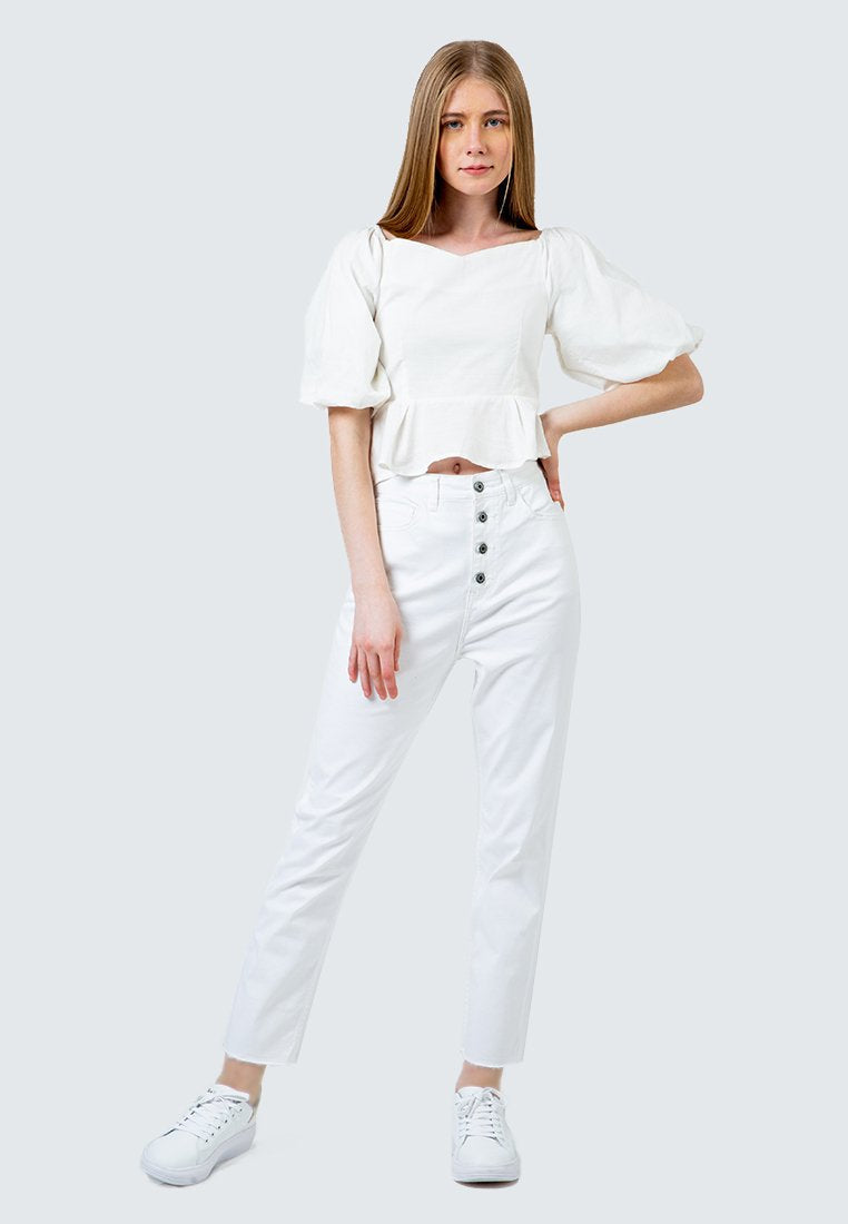 Baloon Cropped Blouse
