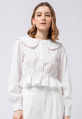 Peterpan Collar Long Sleeve Blouse