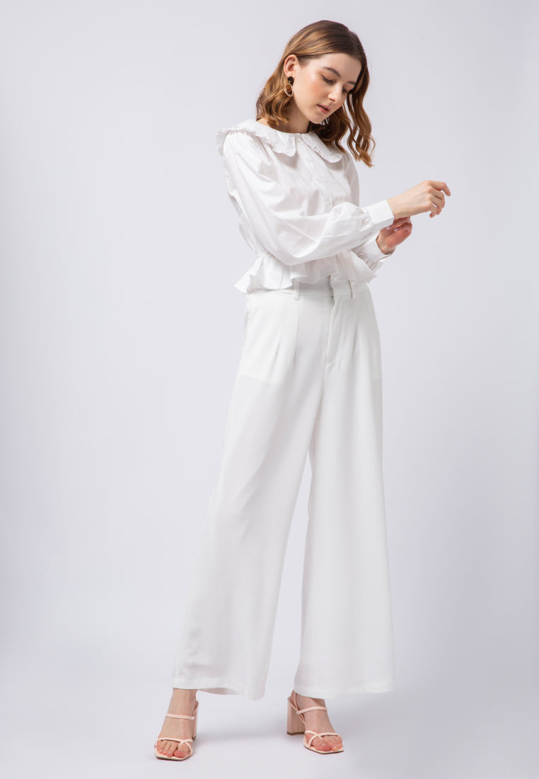 Peterpan Collar Long Sleeve Blouse