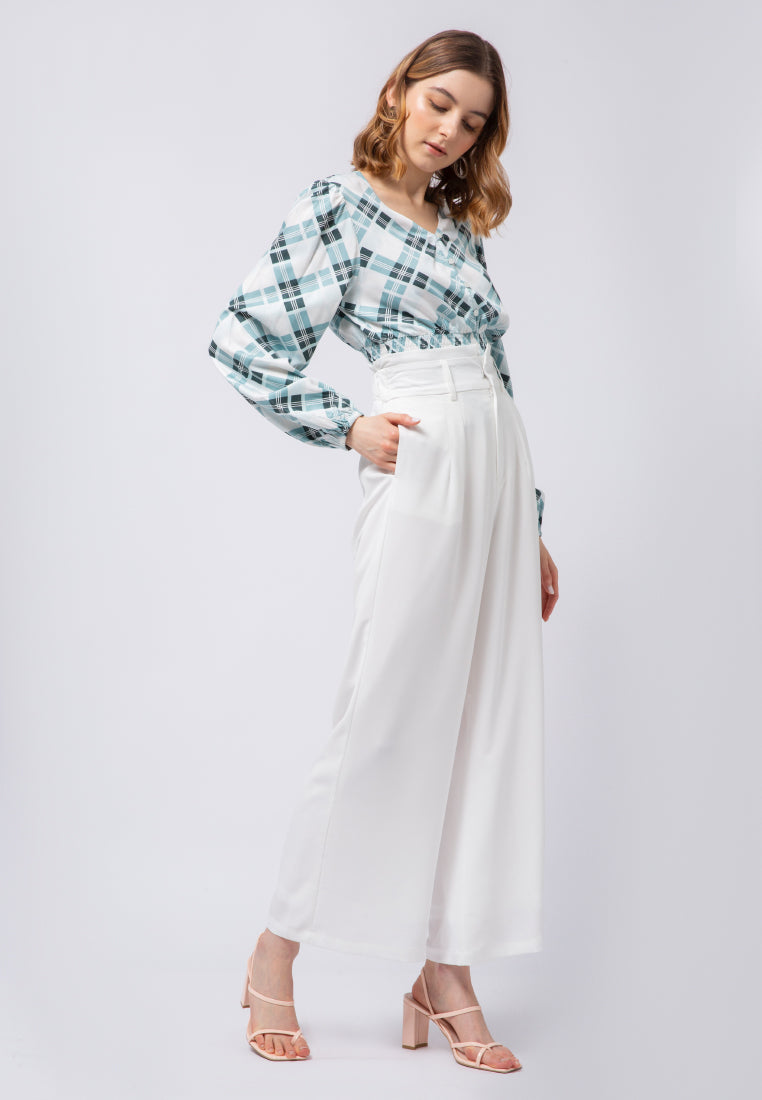 Printed Smocked Blouse