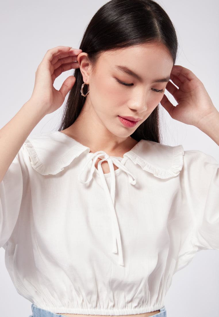 Peterpan Collar Long Sleeve Blouse