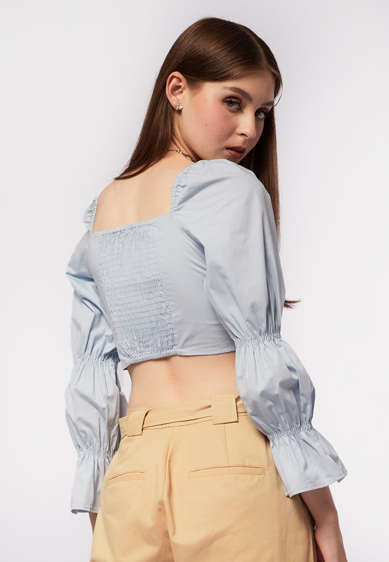 Long Sleeve Corset Blouse