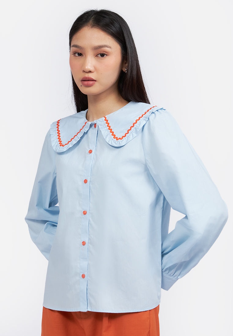 Blouse with Ric Rac Collar