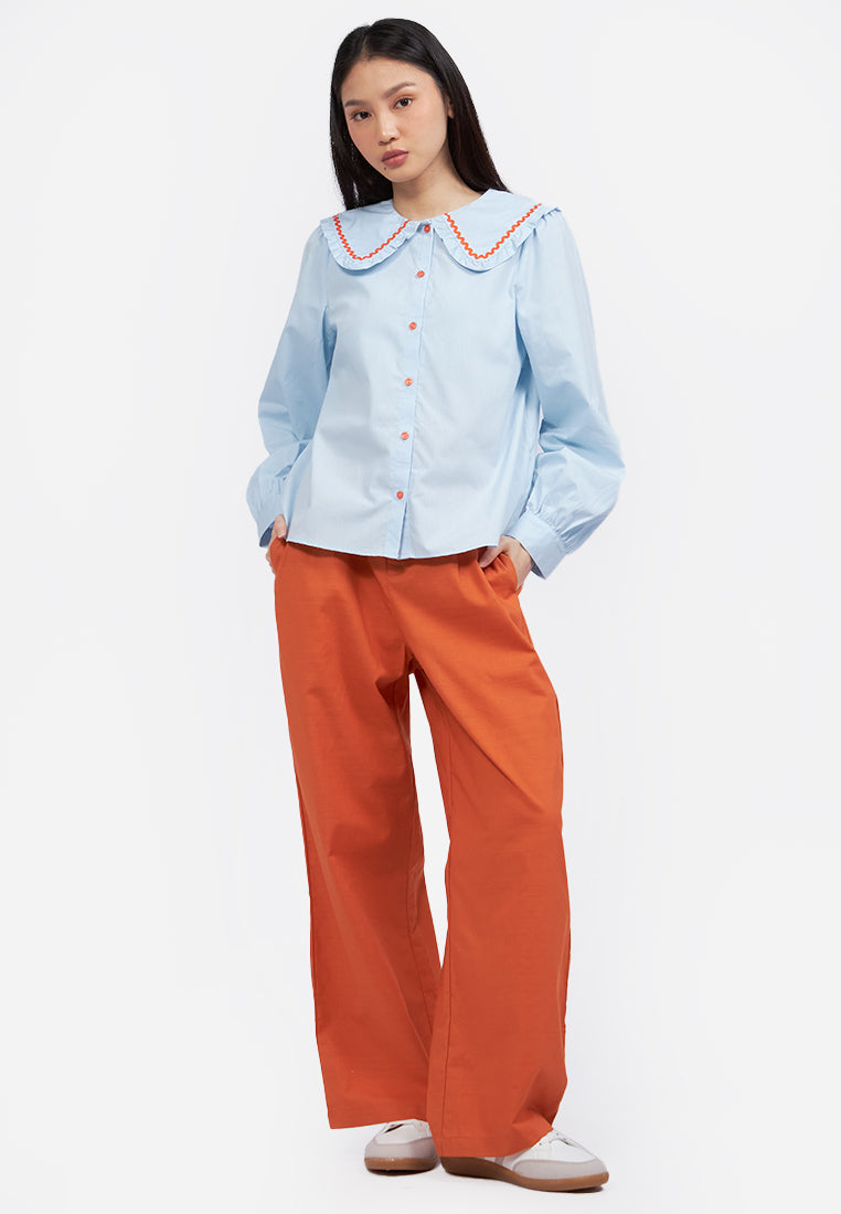 Blouse with Ric Rac Collar