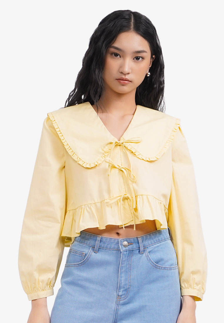 Tied Up Long Sleeve Blouse