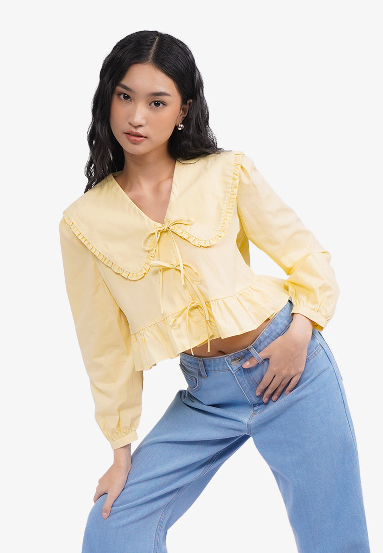 Tied Up Long Sleeve Blouse
