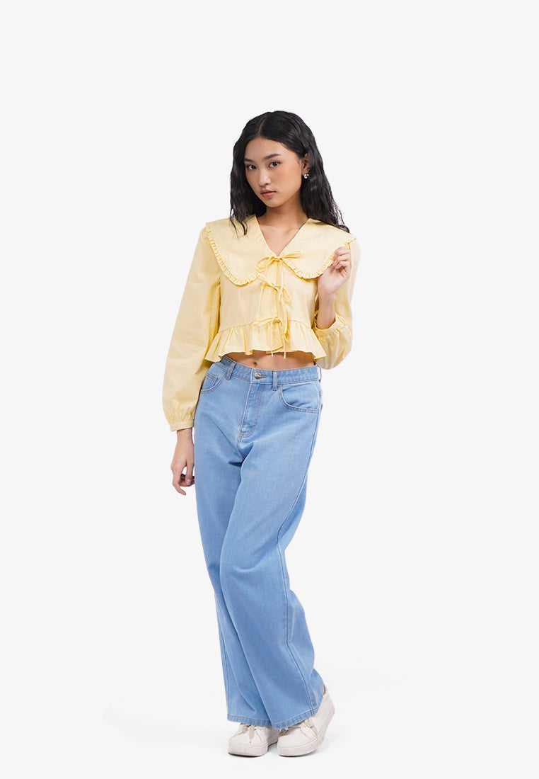 Tied Up Long Sleeve Blouse