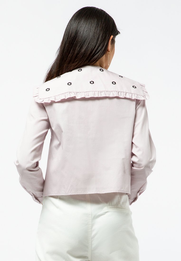 Frill Wide Collar Shirt