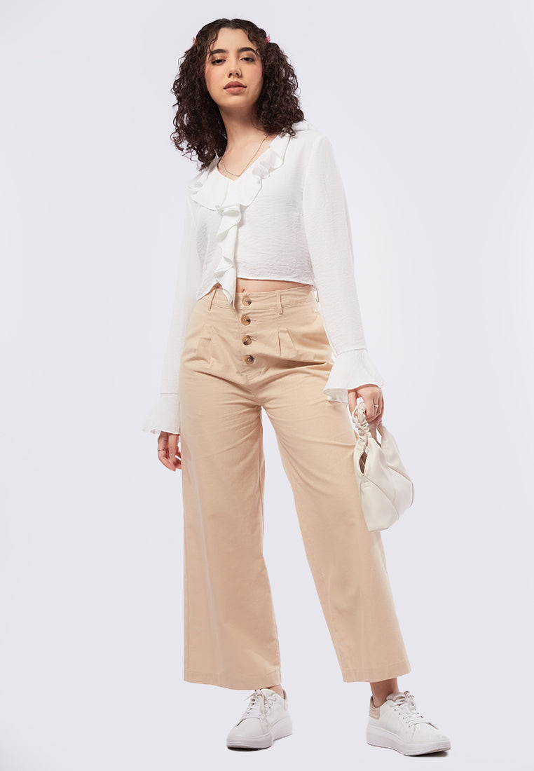 Long Sleeve Ruffled Blouse