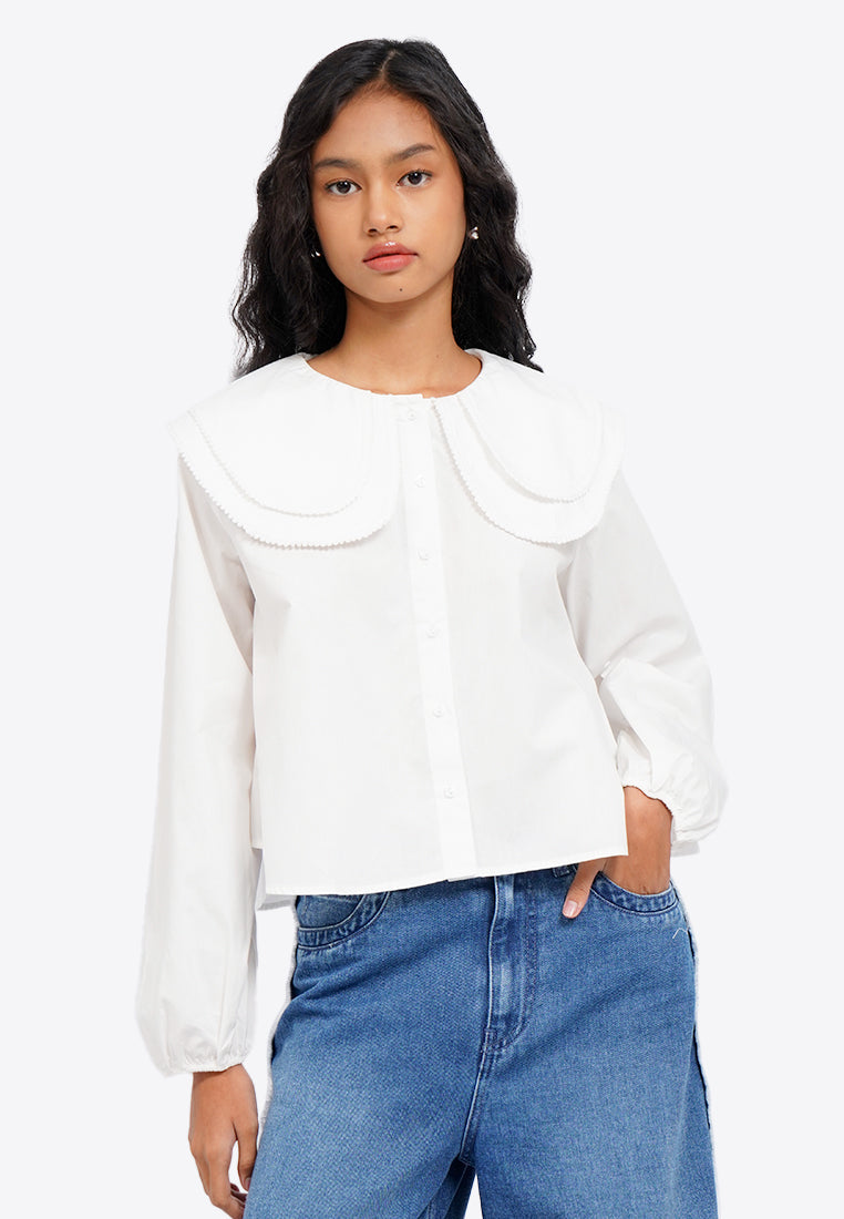 Double Layer Collared Blouse