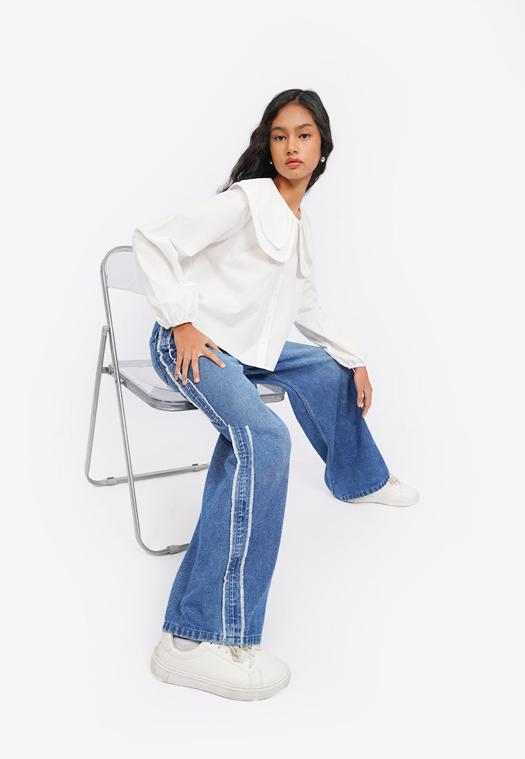 Double Layer Collared Blouse