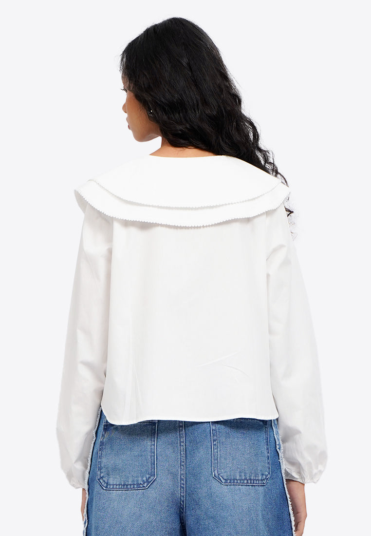 Double Layer Collared Blouse