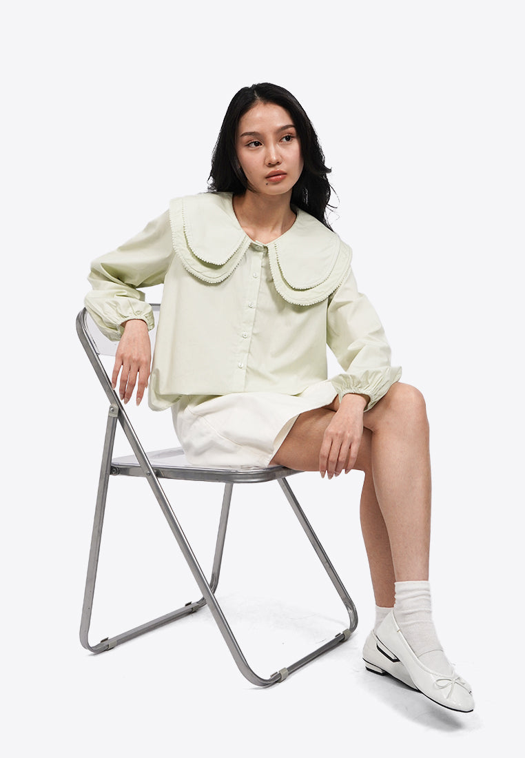 Double Layer Collared Blouse